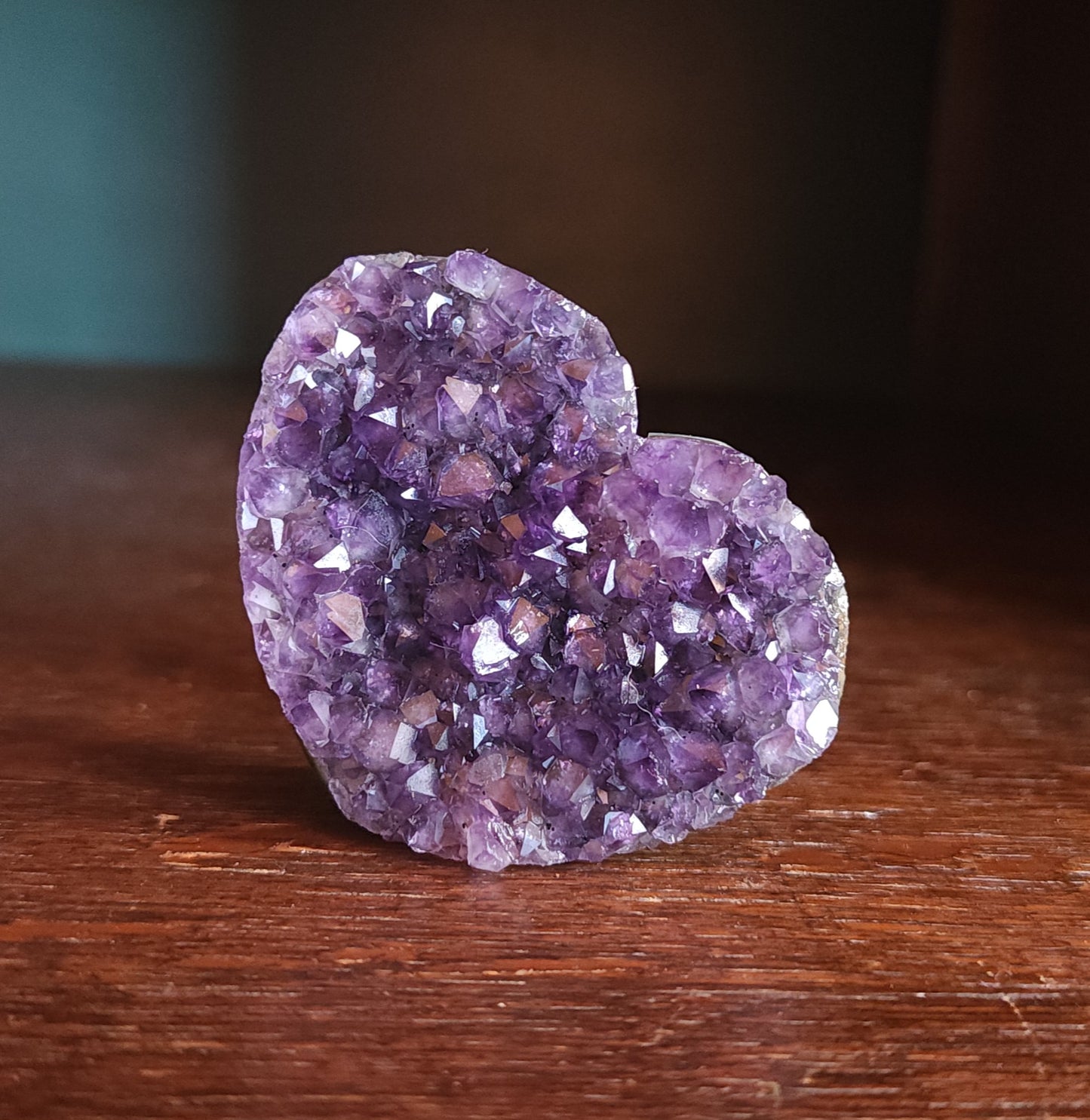 Amethyst Druzy Heart