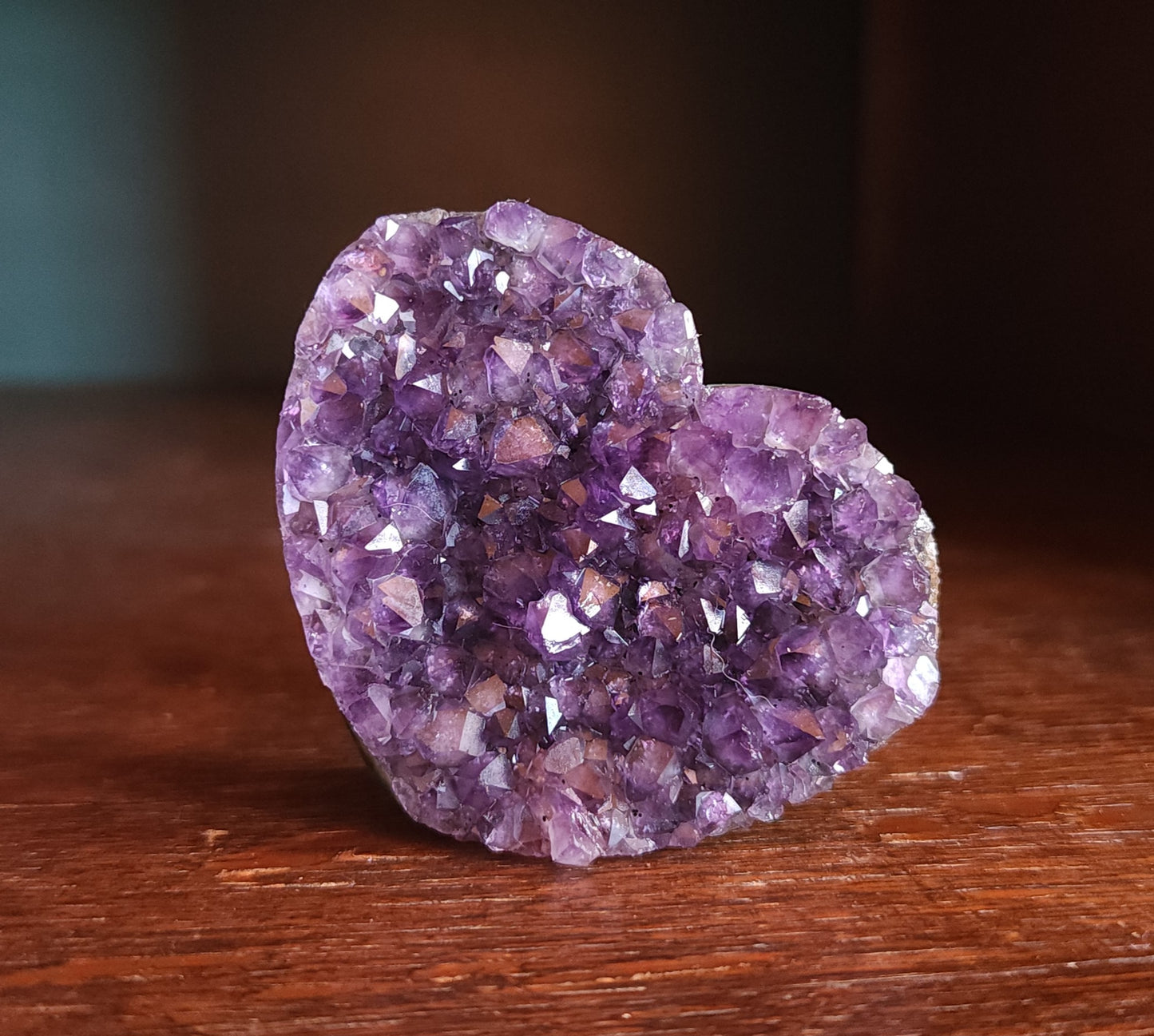 Amethyst Druzy Heart