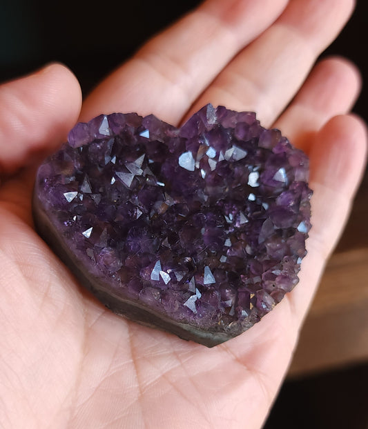 Amethyst Druzy Heart