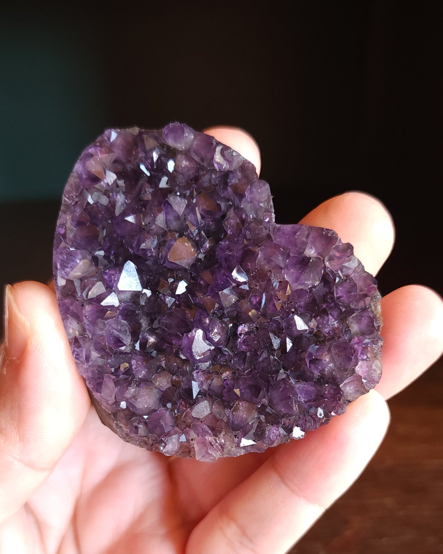 Amethyst Druzy Heart