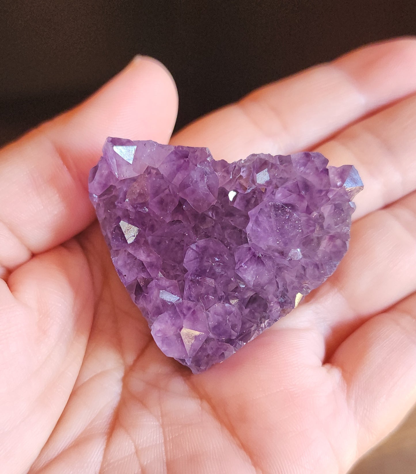 Amethyst Druzy Heart