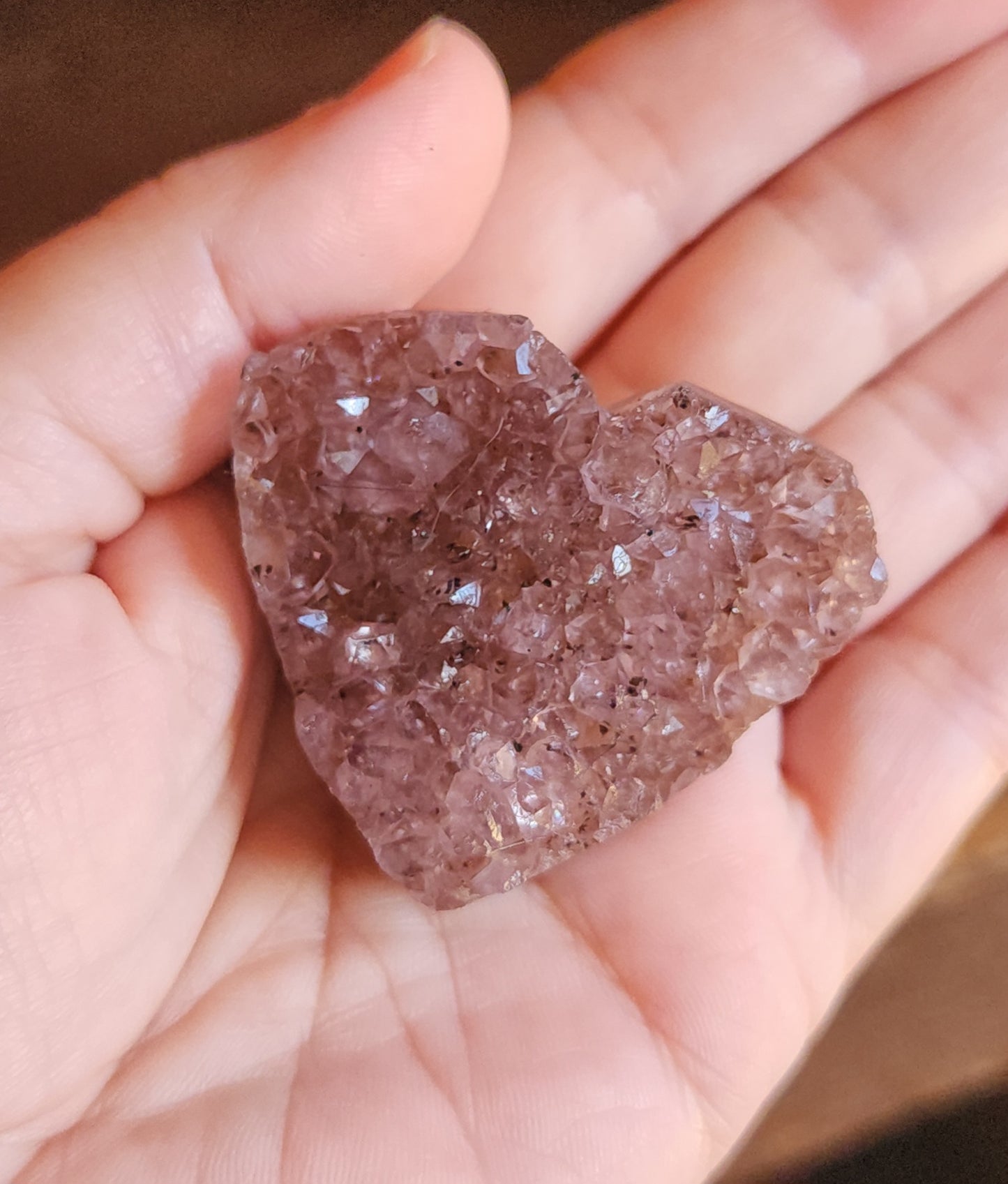 Amethyst Druzy Heart