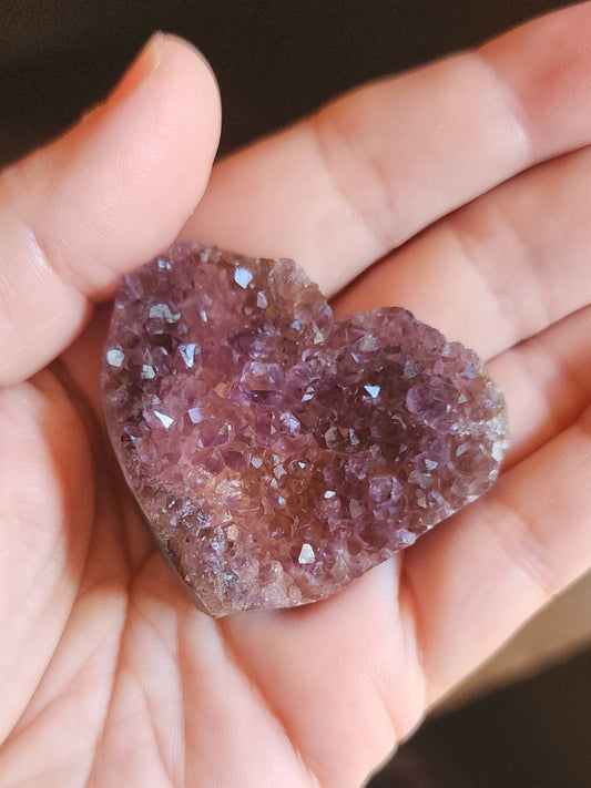 Amethyst Druzy Heart