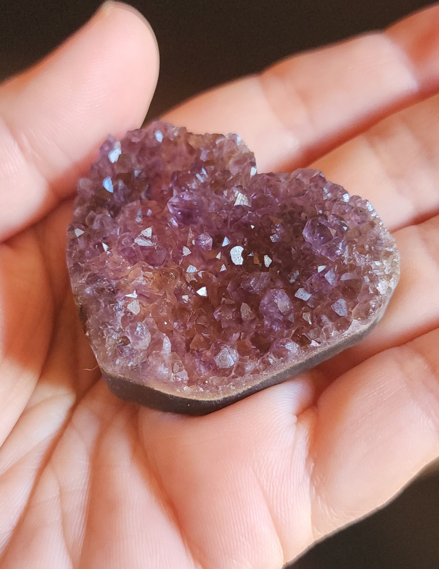 Amethyst Druzy Heart