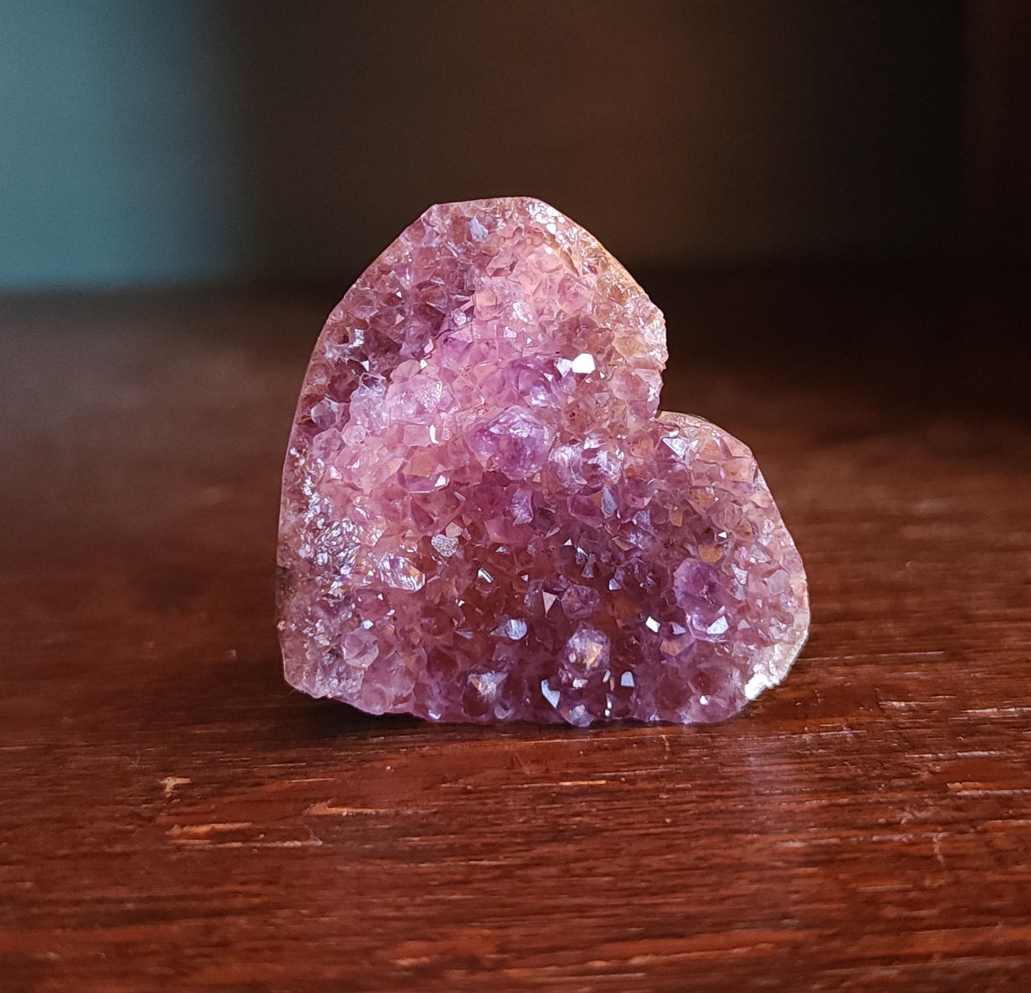 Amethyst Druzy Heart
