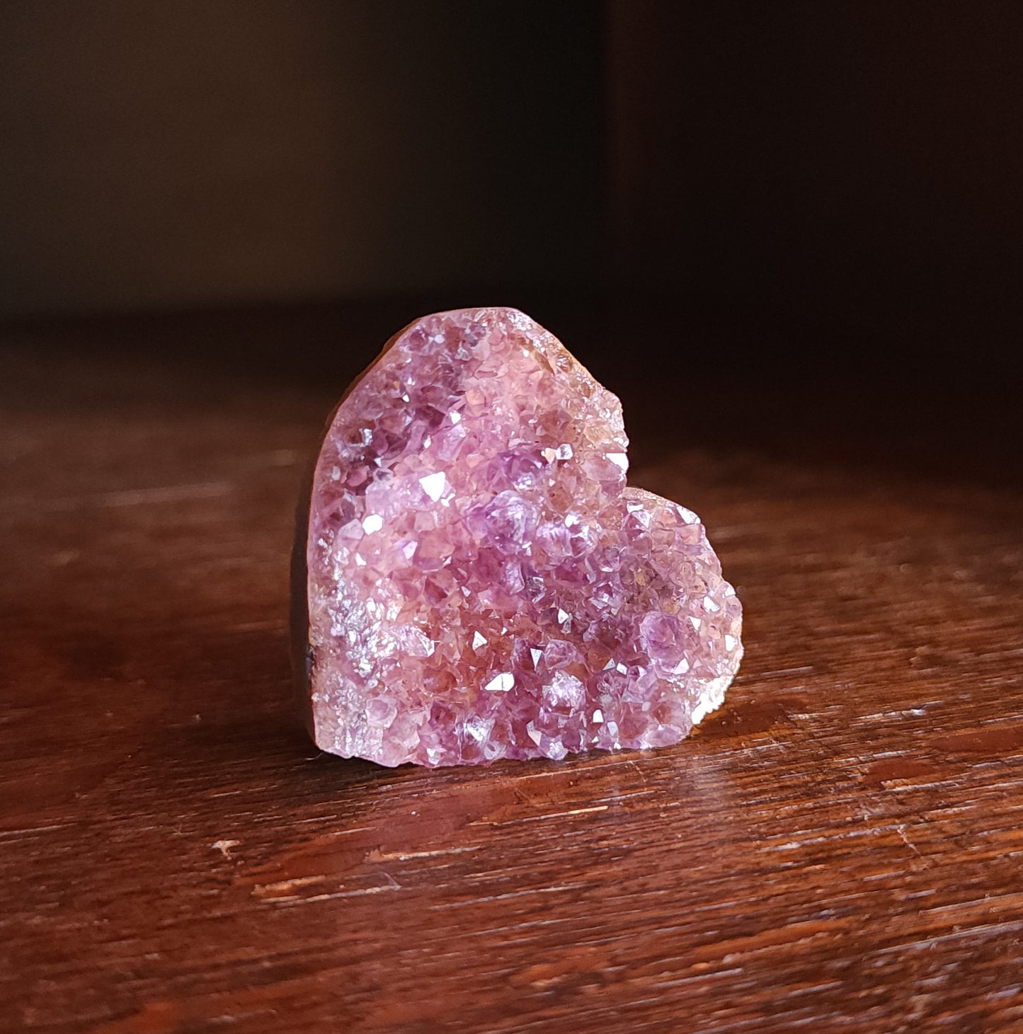 Amethyst Druzy Heart