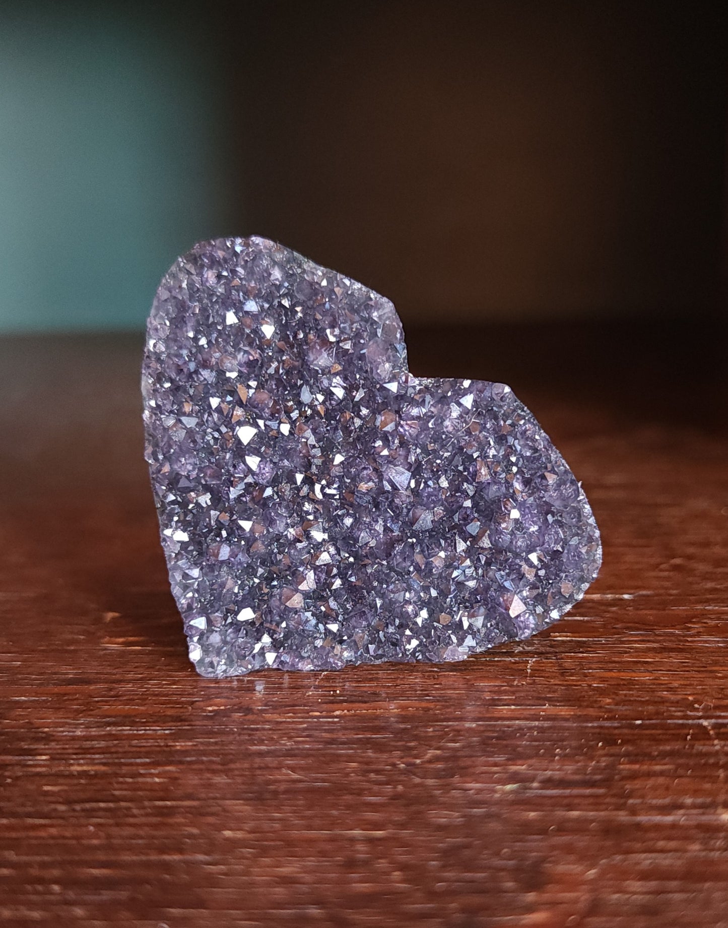Amethyst Druzy Heart