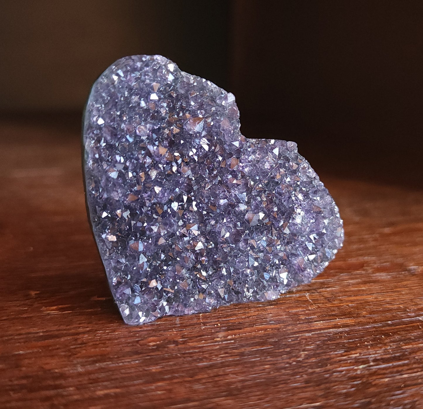 Amethyst Druzy Heart
