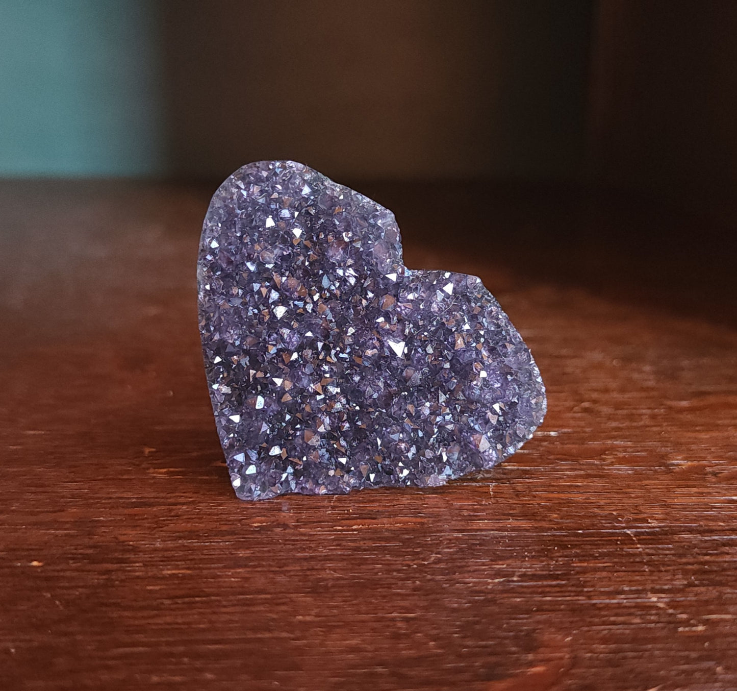Amethyst Druzy Heart
