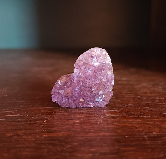 Amethyst Druzy Heart