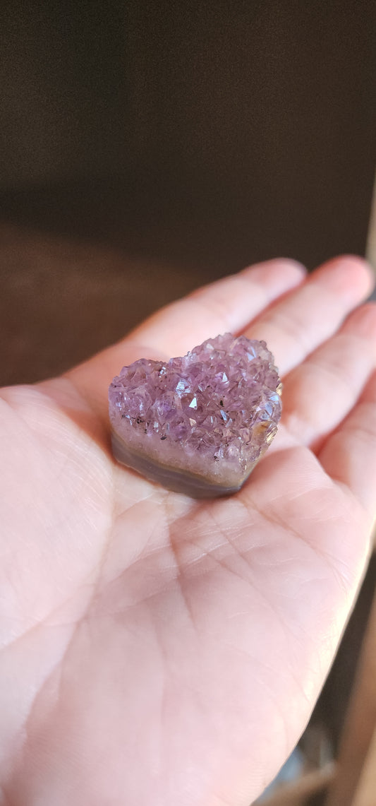 Amethyst Druzy Heart
