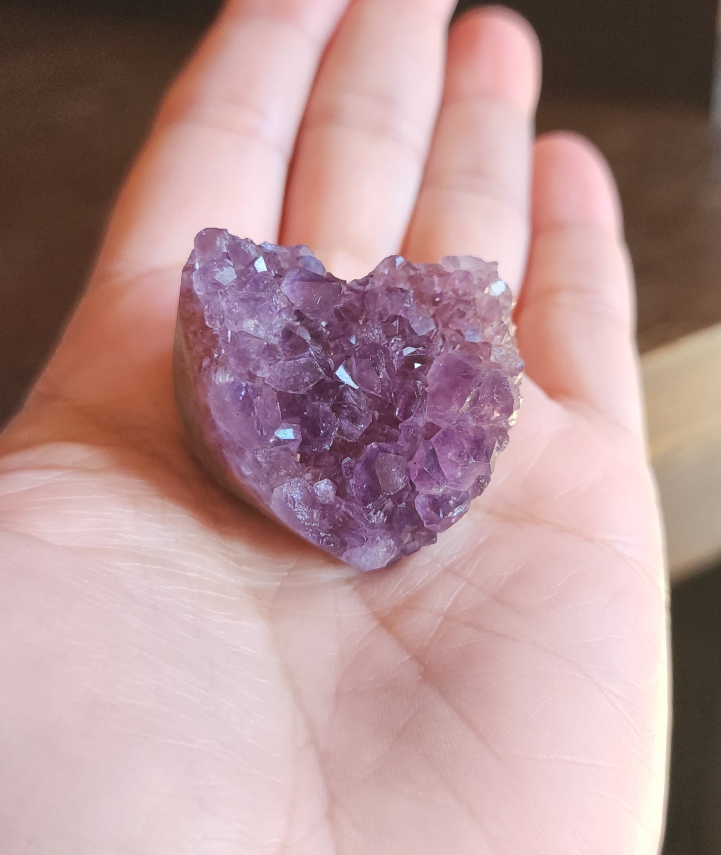Amethyst Druzy Heart