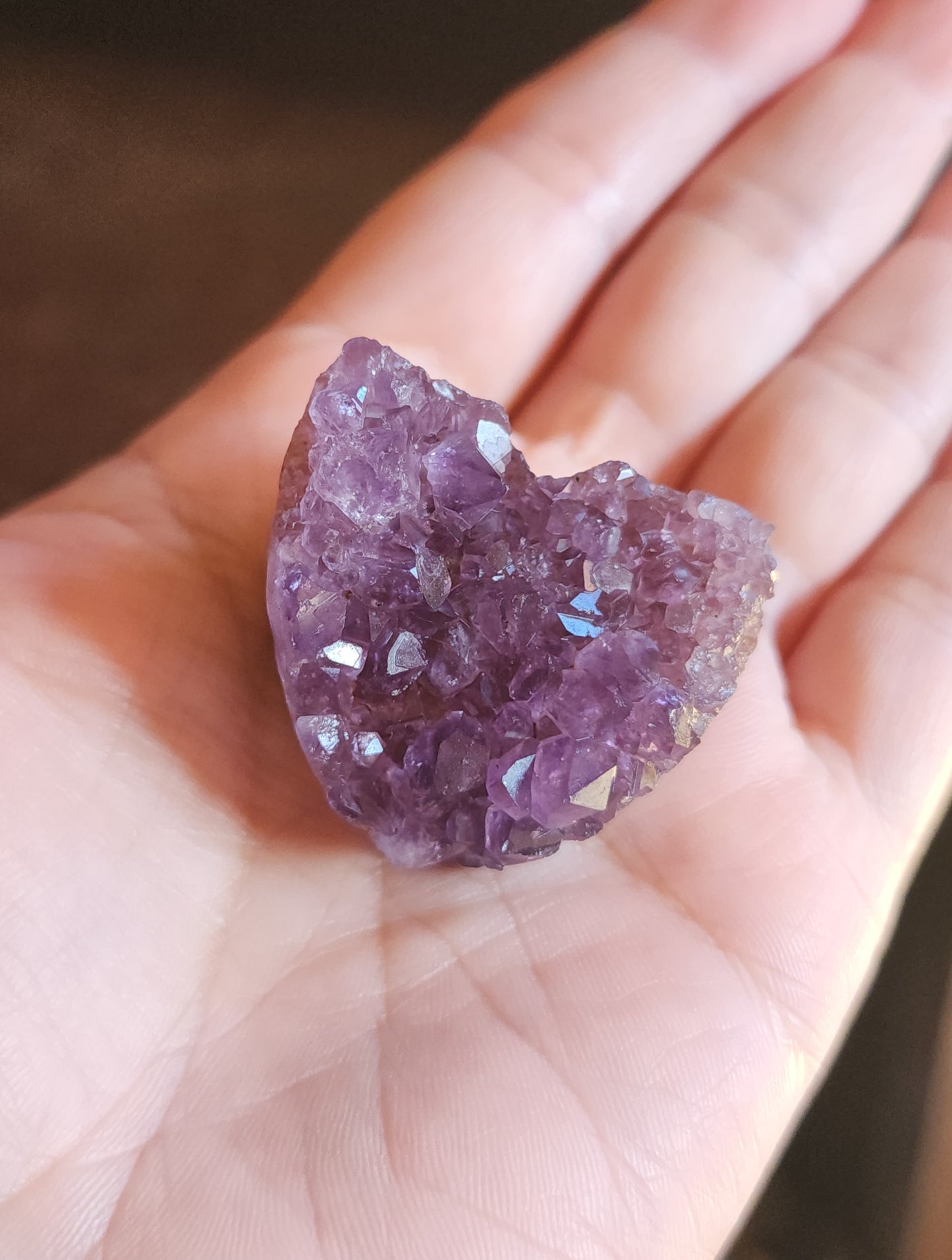 Amethyst Druzy Heart
