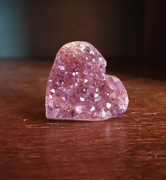 Amethyst Druzy Heart