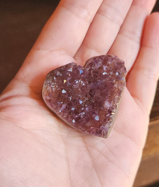 Amethyst Druzy Heart
