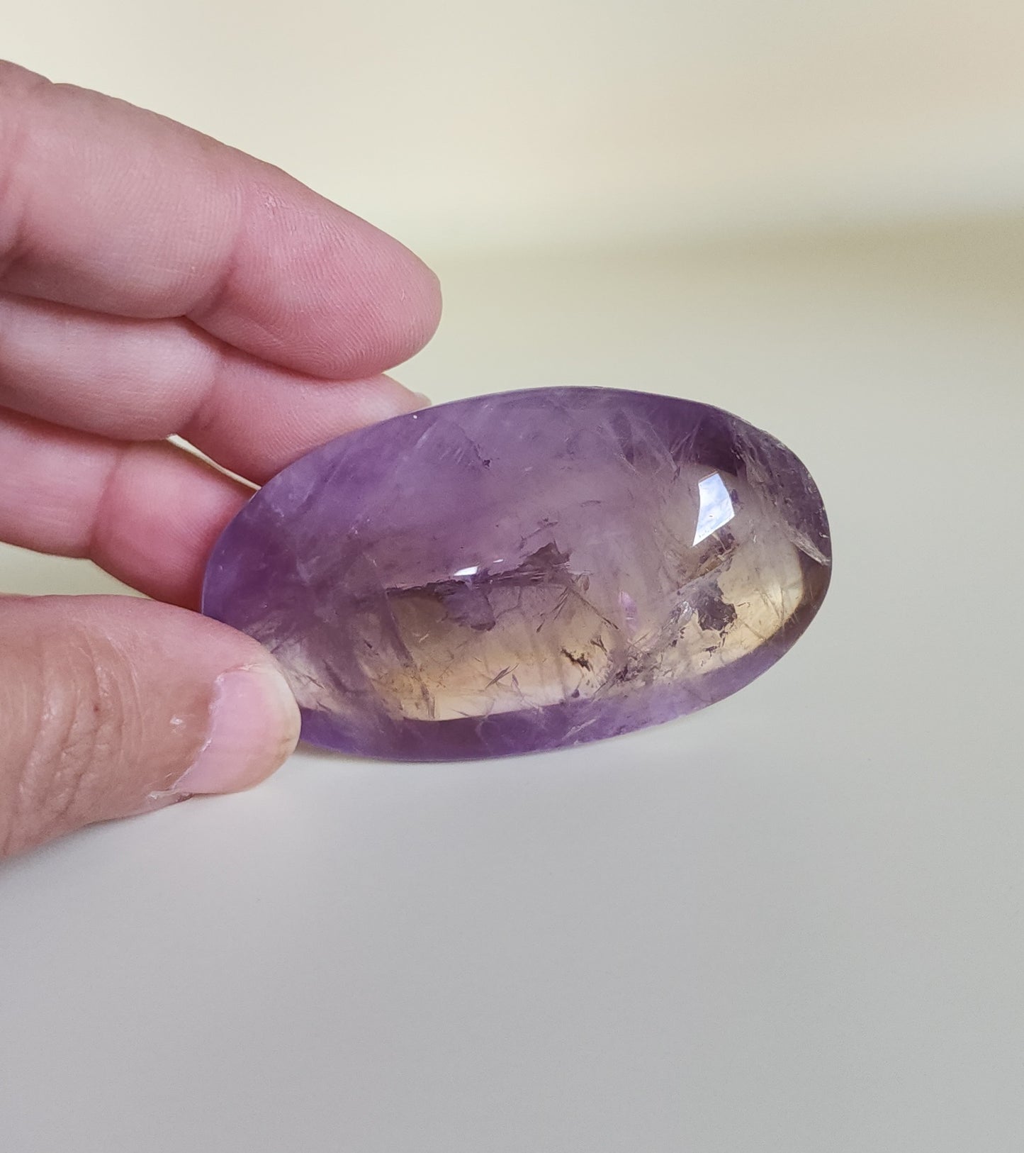 Ametrine Palm Stone
