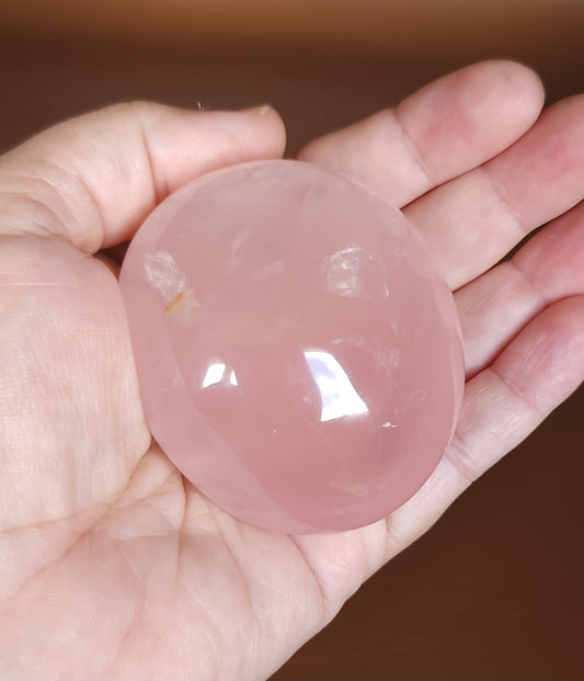 Star Rose Quartz Palm Stone