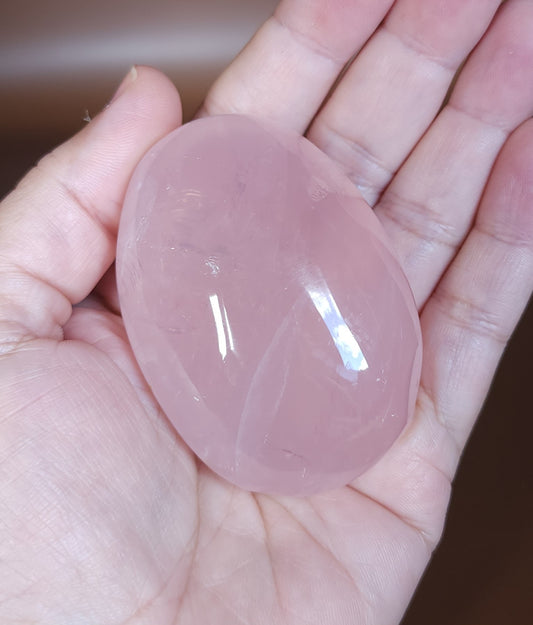 Star Rose Quartz Palm Stone