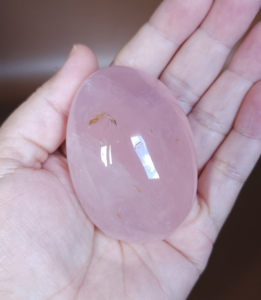 Star Rose Quartz Palm Stone