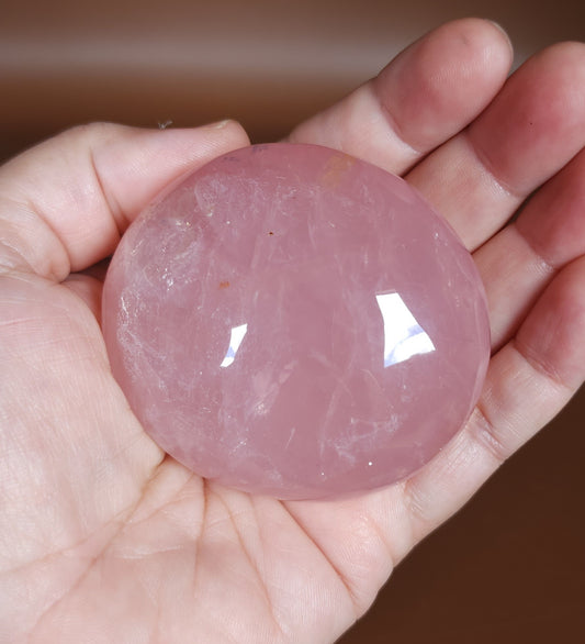 Star Rose Quartz Palm Stone