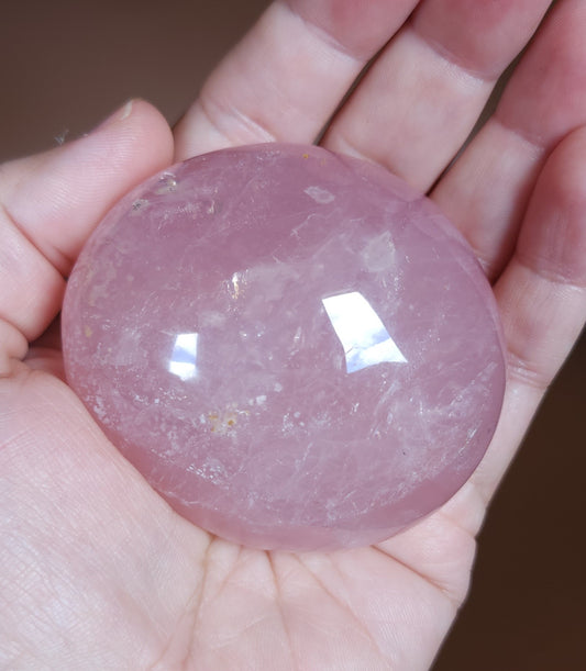 Star Rose Quartz Palm Stone