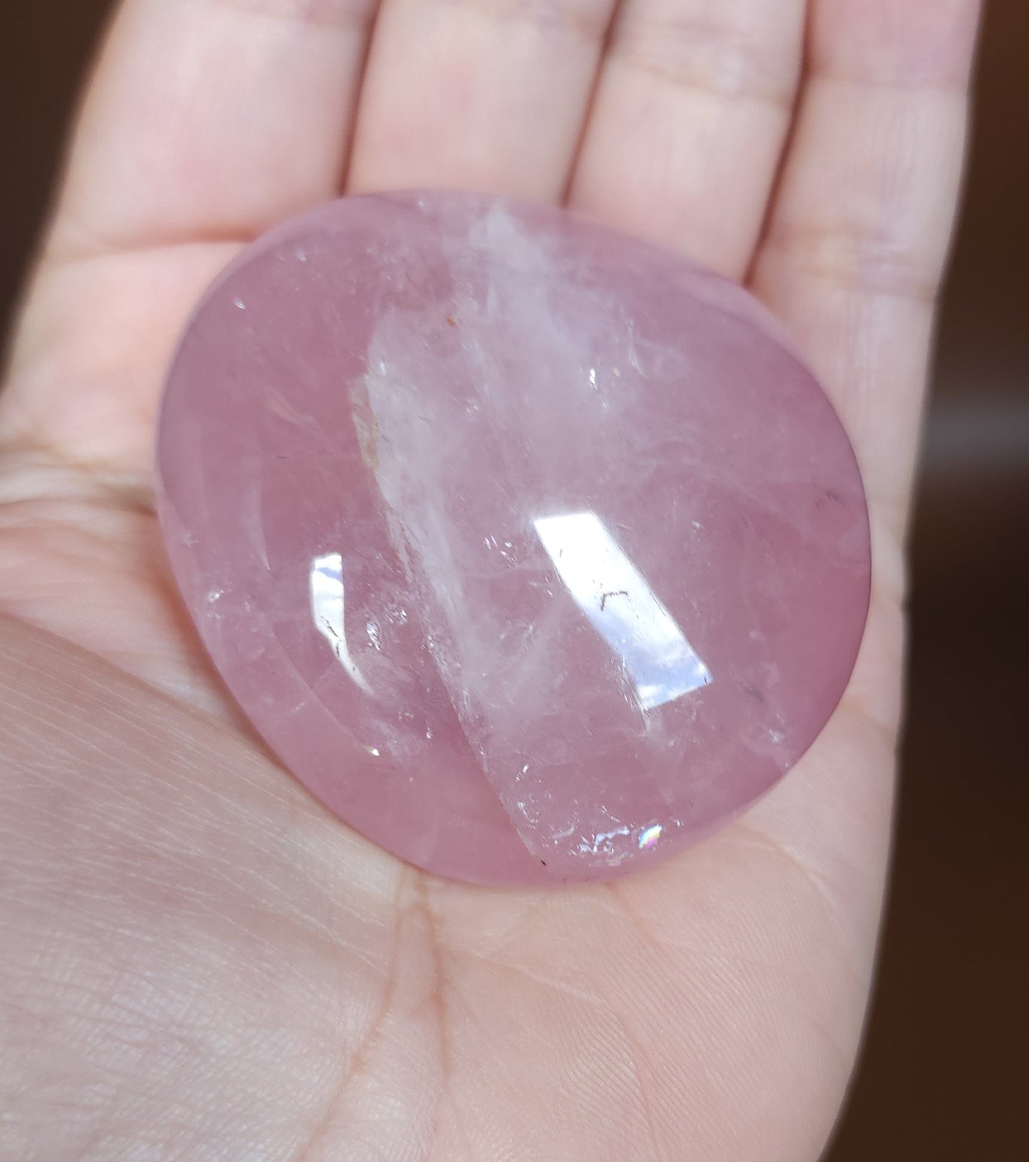 Star Rose Quartz Palm Stone