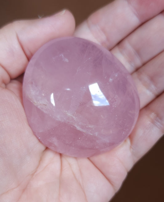 Star Rose Quartz Palm Stone