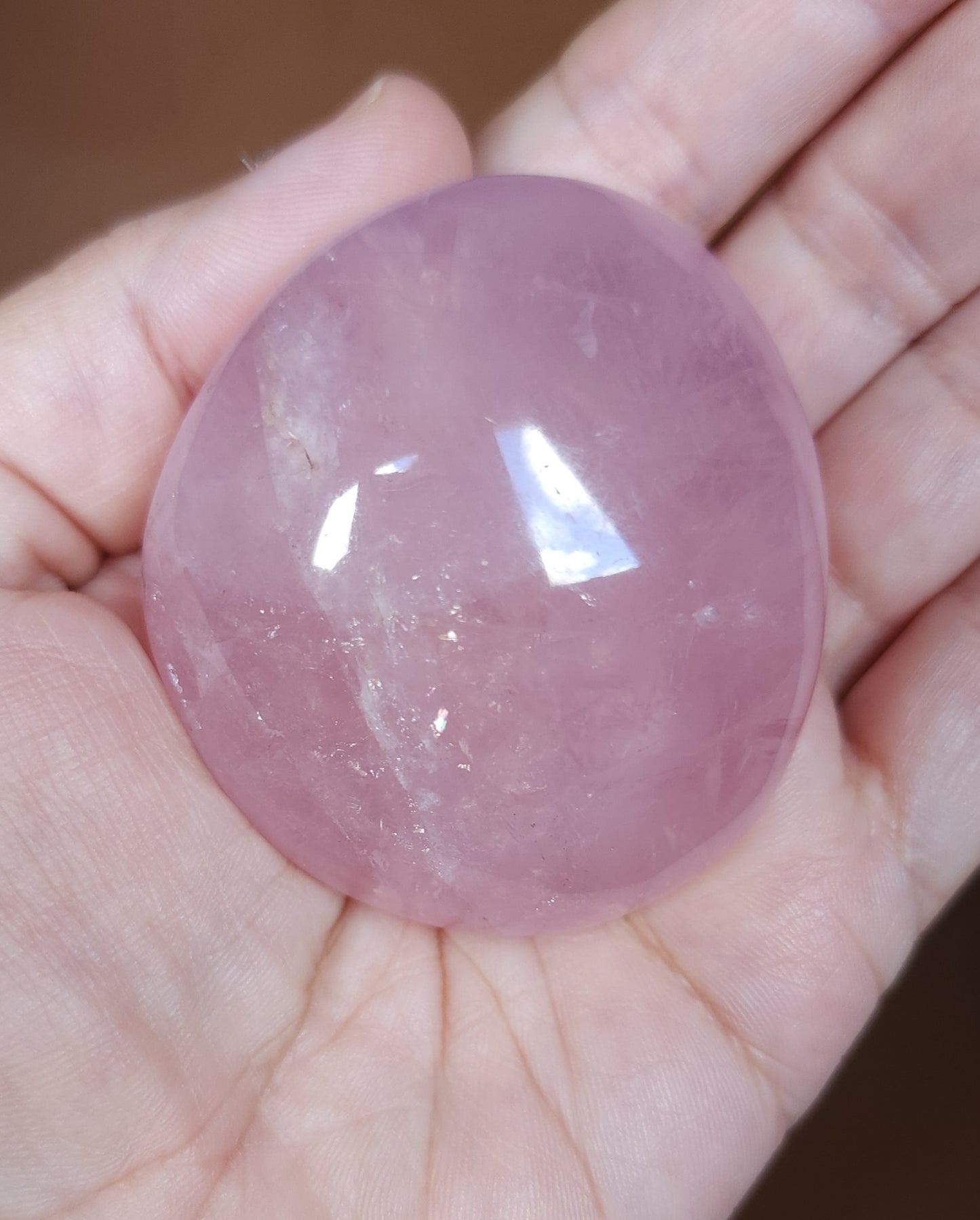 Star Rose Quartz Palm Stone