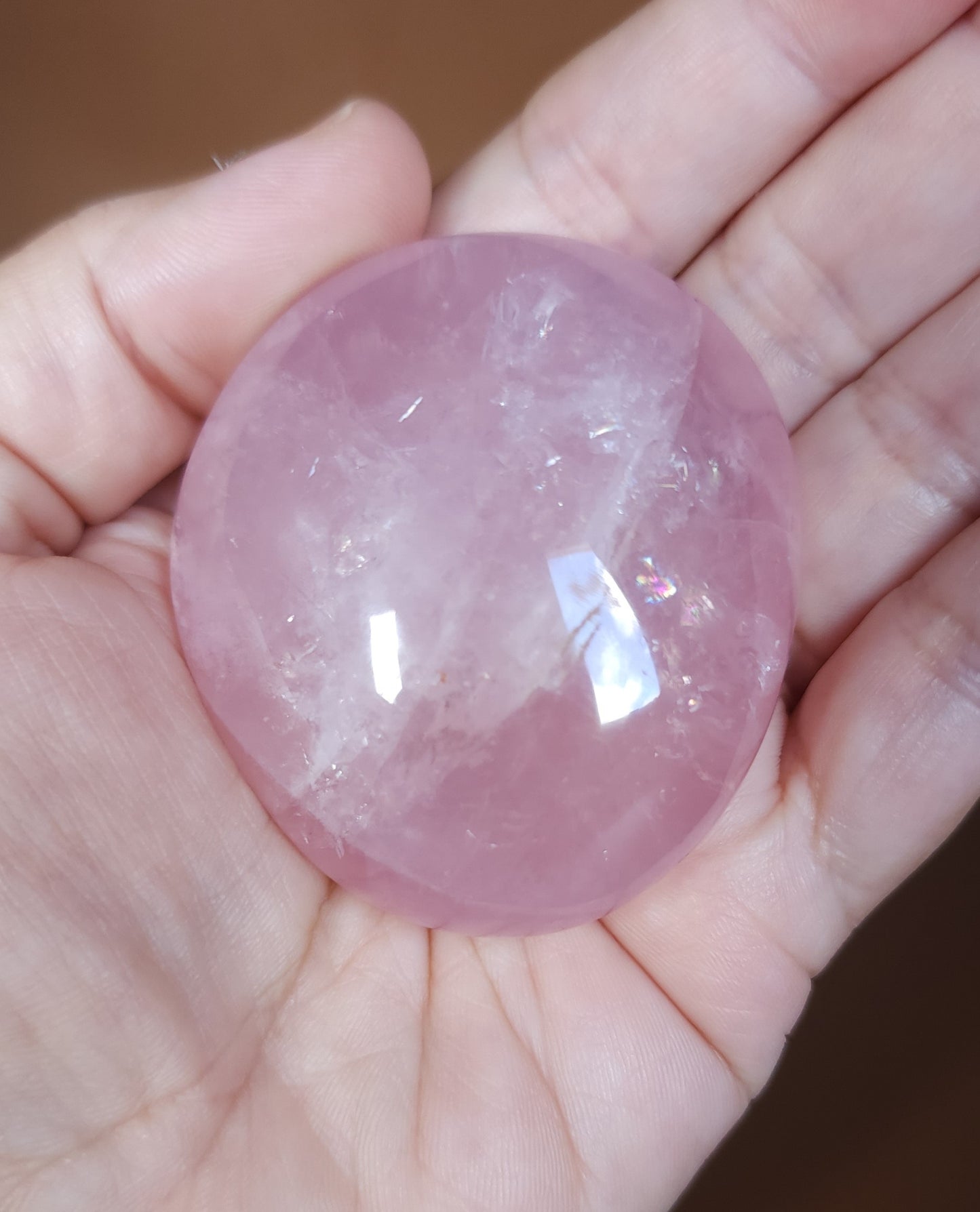 Star Rose Quartz Palm Stone