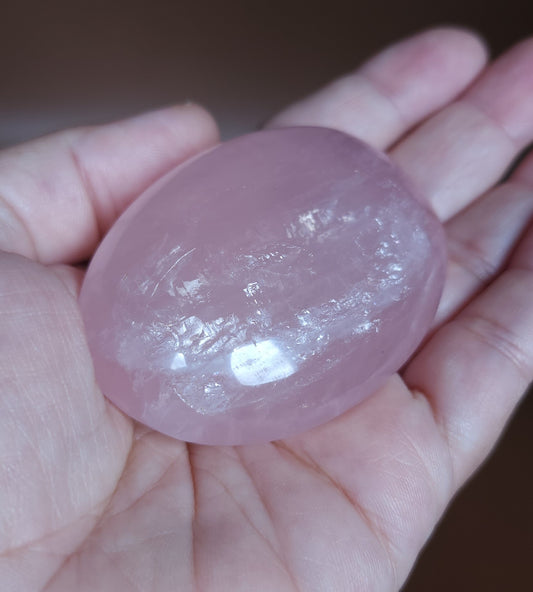 Star Rose Quartz Palm Stone