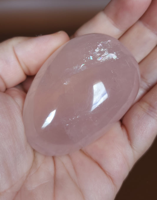Star Rose Quartz Palm Stone