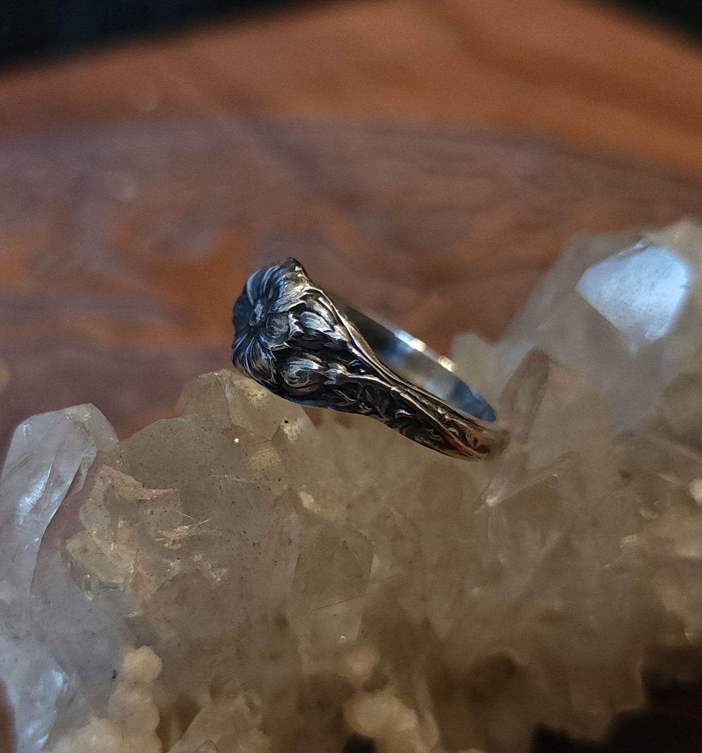Handcrafted Floral Sterling Silver Ring
