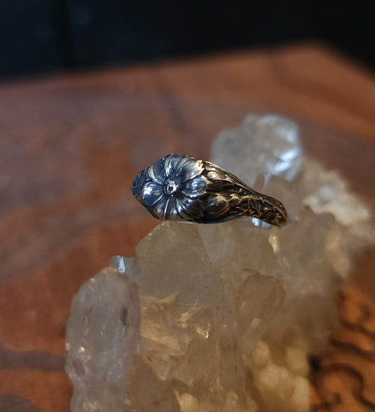Handcrafted Floral Sterling Silver Ring
