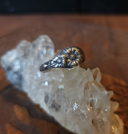 Handcrafted Floral Sterling Silver Ring