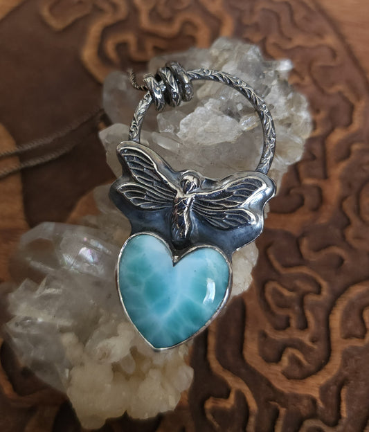 "Blue Fairy" Sterling Silver & Larimar Pendant