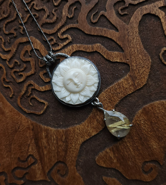 "Sunflower" Sterling Silver Pendant