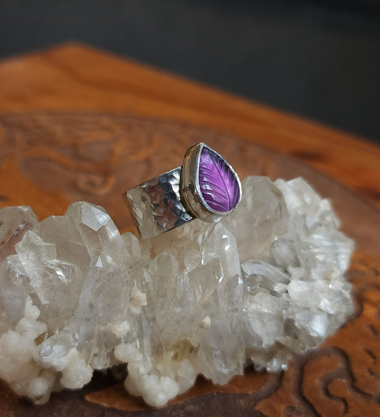 Sterling Silver & Amethyst Ring - Size 6