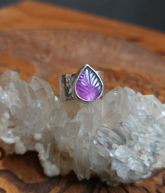 Sterling Silver & Amethyst Ring - Size 6