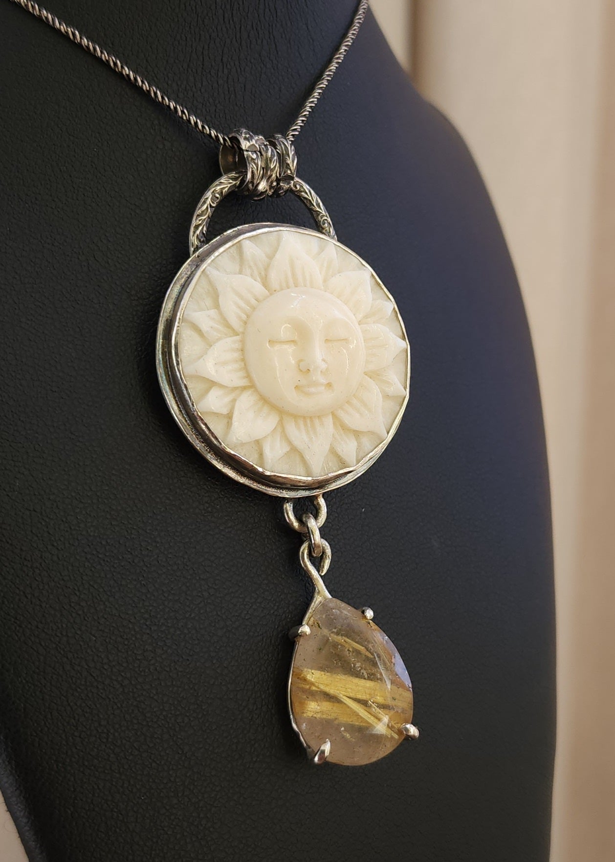 "Sunflower" Sterling Silver Pendant