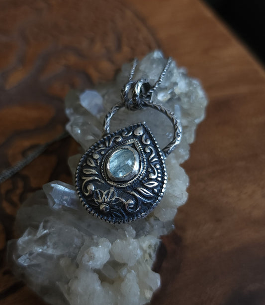 Sterling Silver & Aquamarine Pendant