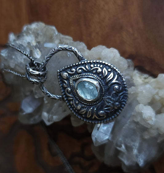 Sterling Silver & Aquamarine Pendant