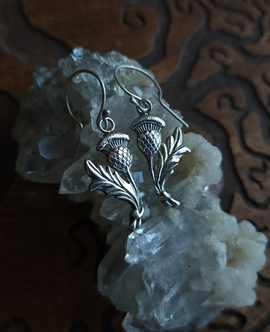 *Made to Order* Sterling Silver Thistle Earrings