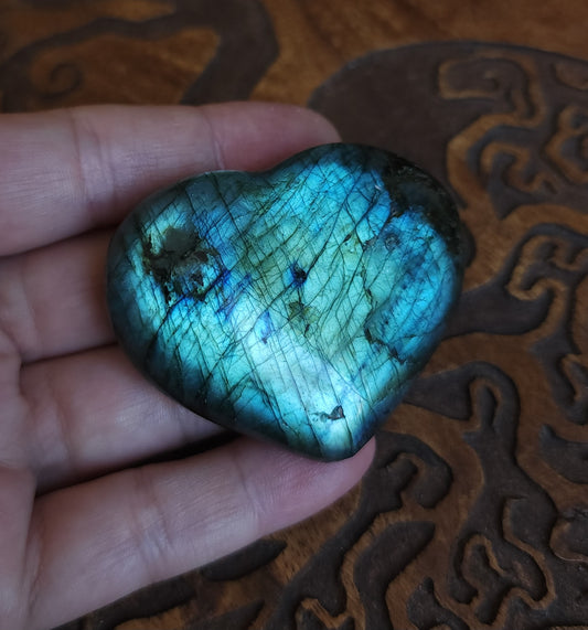 Labradorite Heart