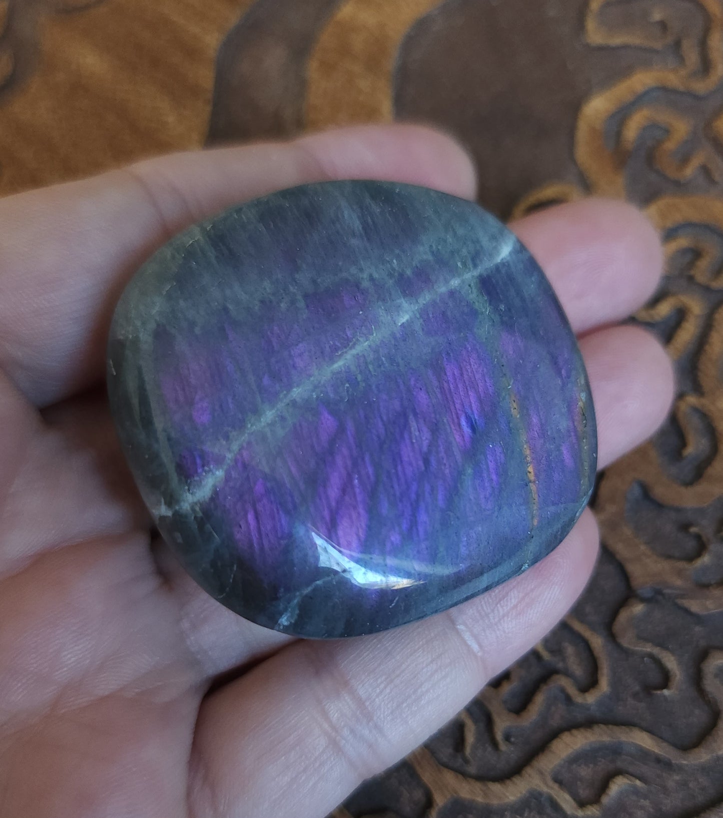 Purple Labradorite Palm Stone