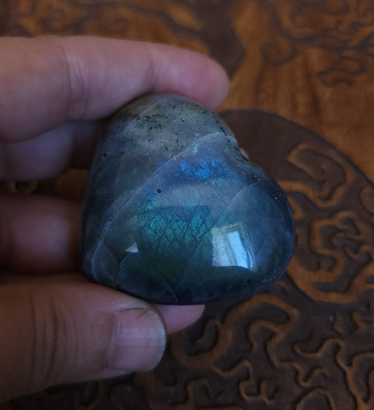 Labradorite Heart