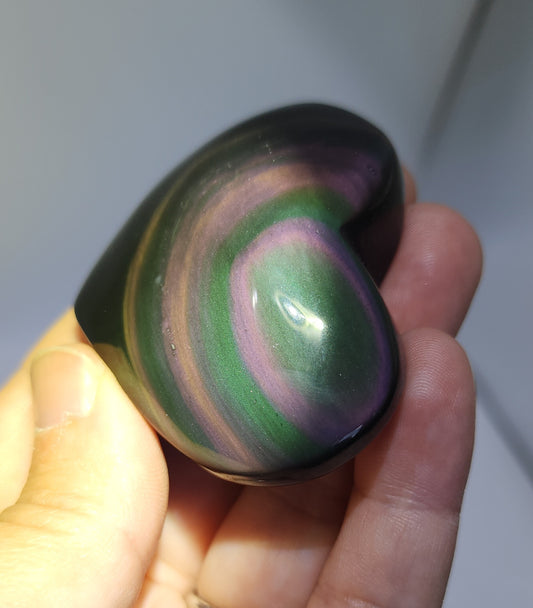 Rainbow Obsidian Heart