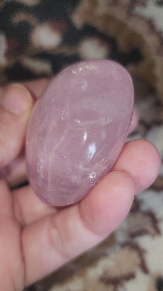 Star Rose Quartz Palm Stone