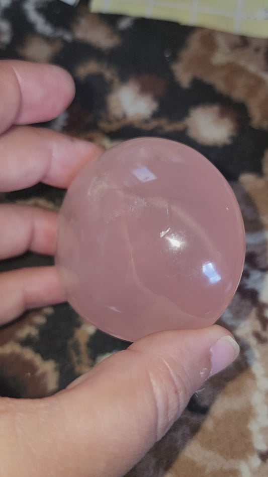 Star Rose Quartz Palm Stone