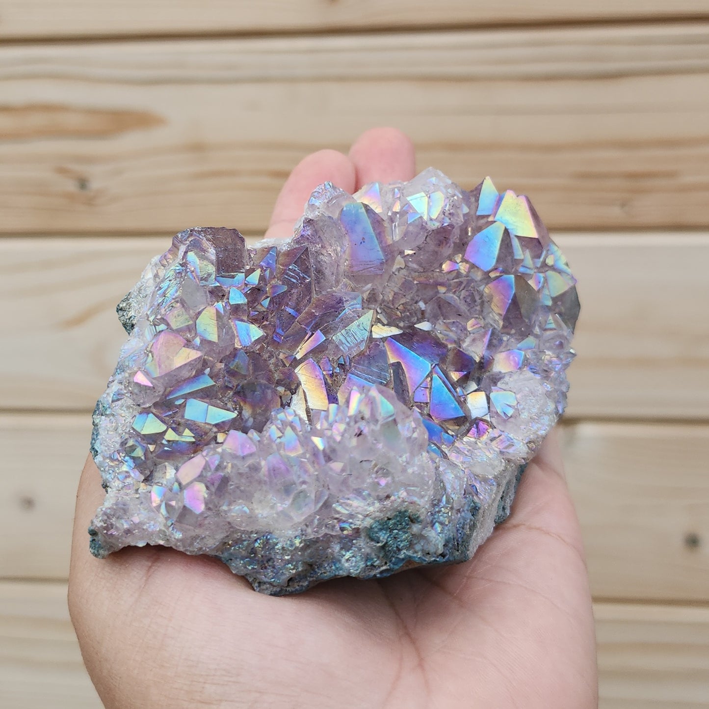 Tanzine Aura Amethyst Cluster