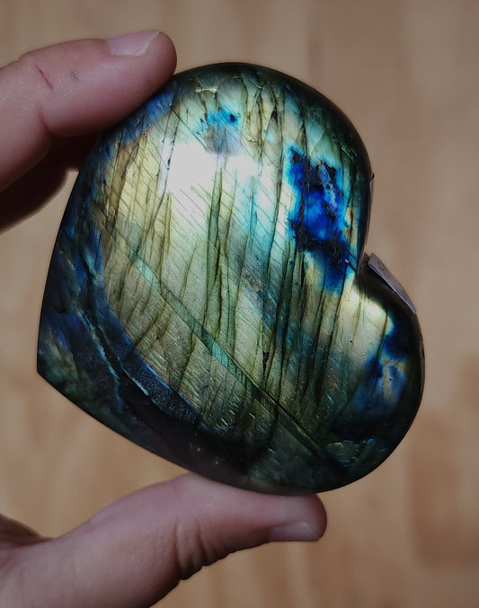 Labradorite Heart